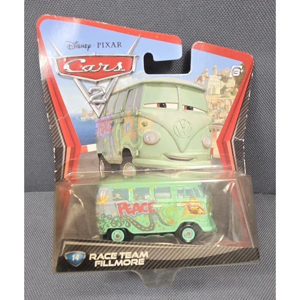 Disney Pixar Cars Fillmore Diecast Lot of 3 - Mattel 1:55 Race Team
